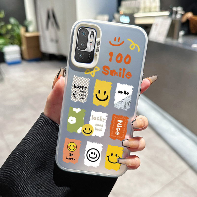 Ốp Lưng Cho Xiaomi Redmi Note 10 10s 10 Pro 9 8 8T POCO M5s Điện Thoại Emoji Mặt Cười