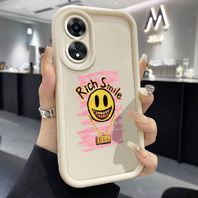 Ốp Lưng Cho OPPO A18 A38 A2x Fun Smile Phone Rich