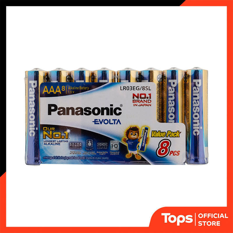 Mẫu pin PANASONIC Evolta Aaa Lr03eg8sl Gói 8 [8887549781179]