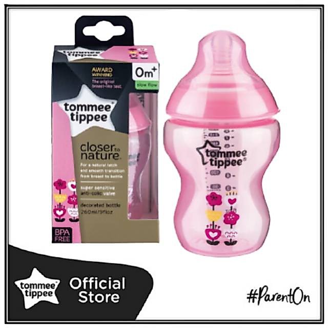 Bình sữa Tommee Tippee Tippi Closer to Nature Award Winning 9oz Pink