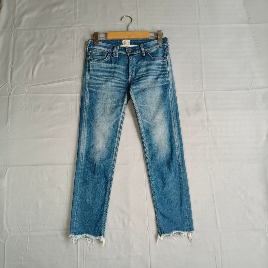 Cái gì đó edwin size s Quần jean Skinny cạp thấp Vải co giãn mềm eo 23-24 Hông 30 đến 34 Chiều dài 3