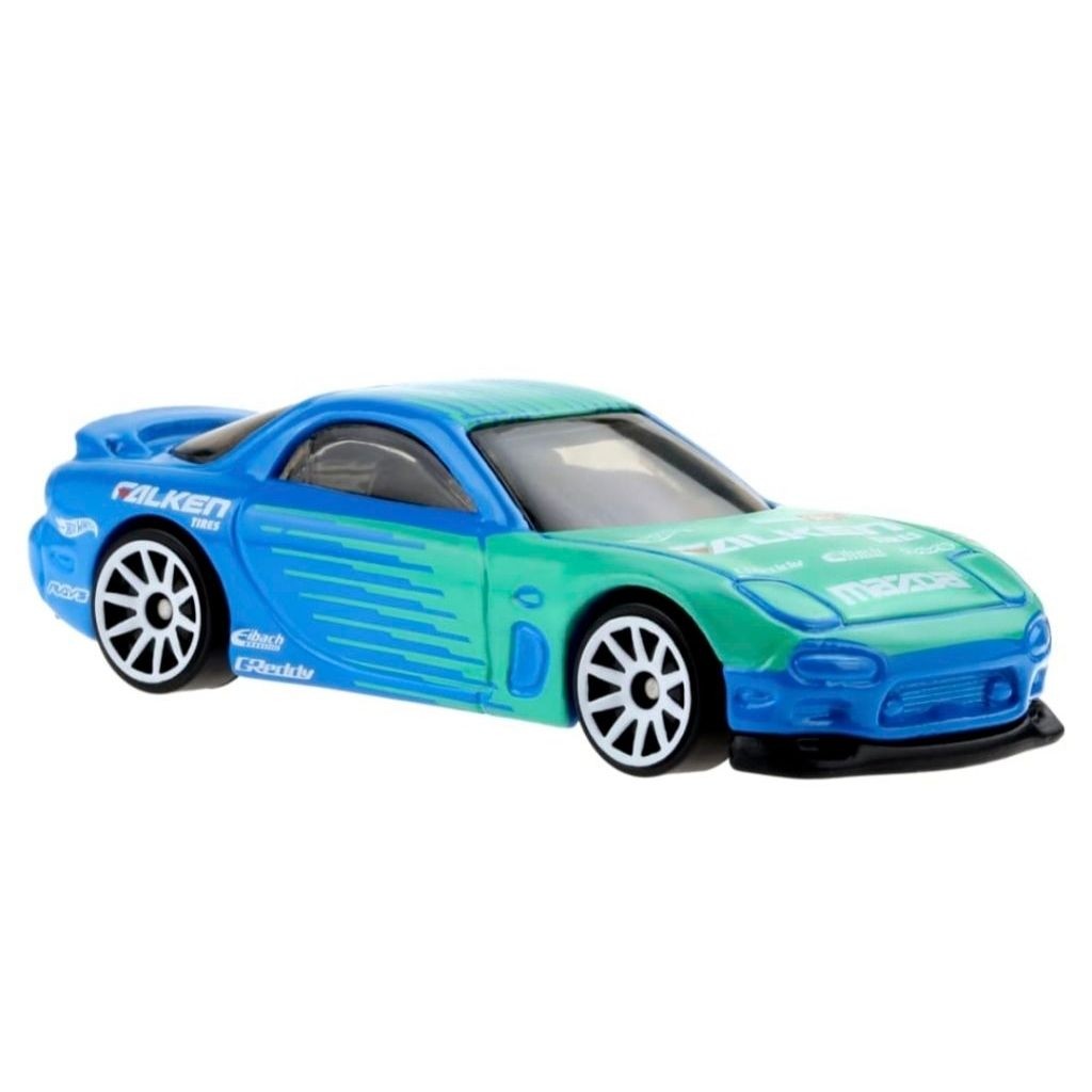 Hotwheels 95 mazda rx7 tỷ lệ hoa văn falken 1: 64