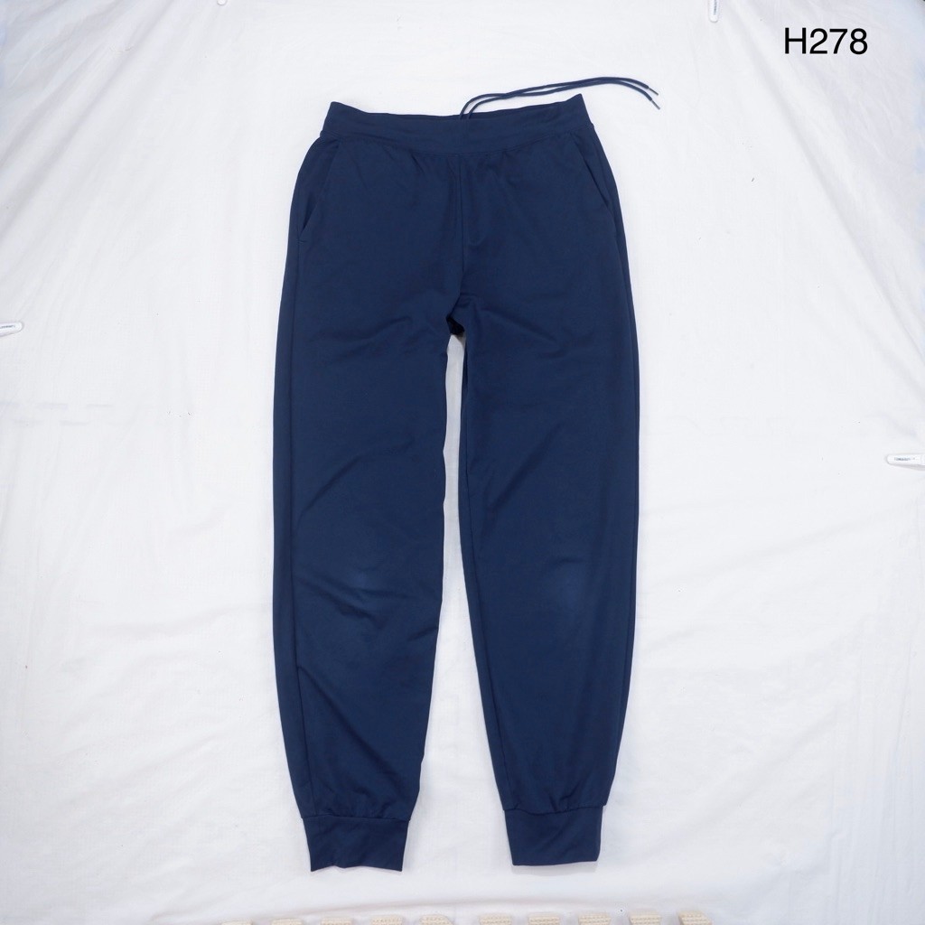 H278 Uniqlo AIRism Quần thể thao dài nữ màu xanh hải quân Size S eo 26-30 Hông 36 Chiều dài 35 inch
