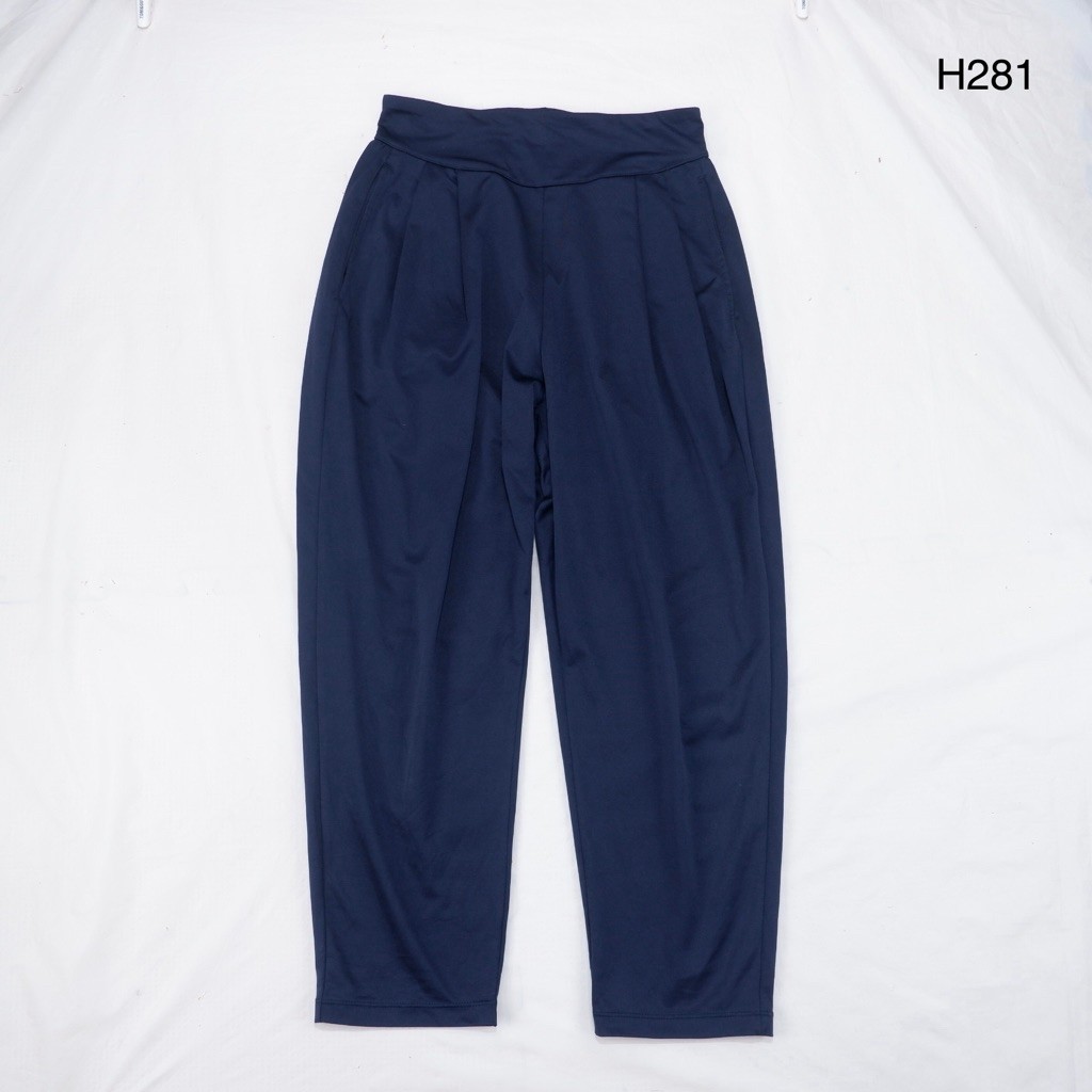 H281 Uniqlo AIRism Quần tập Yoga nữ màu xanh hải quân Size S eo 24 hông 40 Chiều dài 31 inch