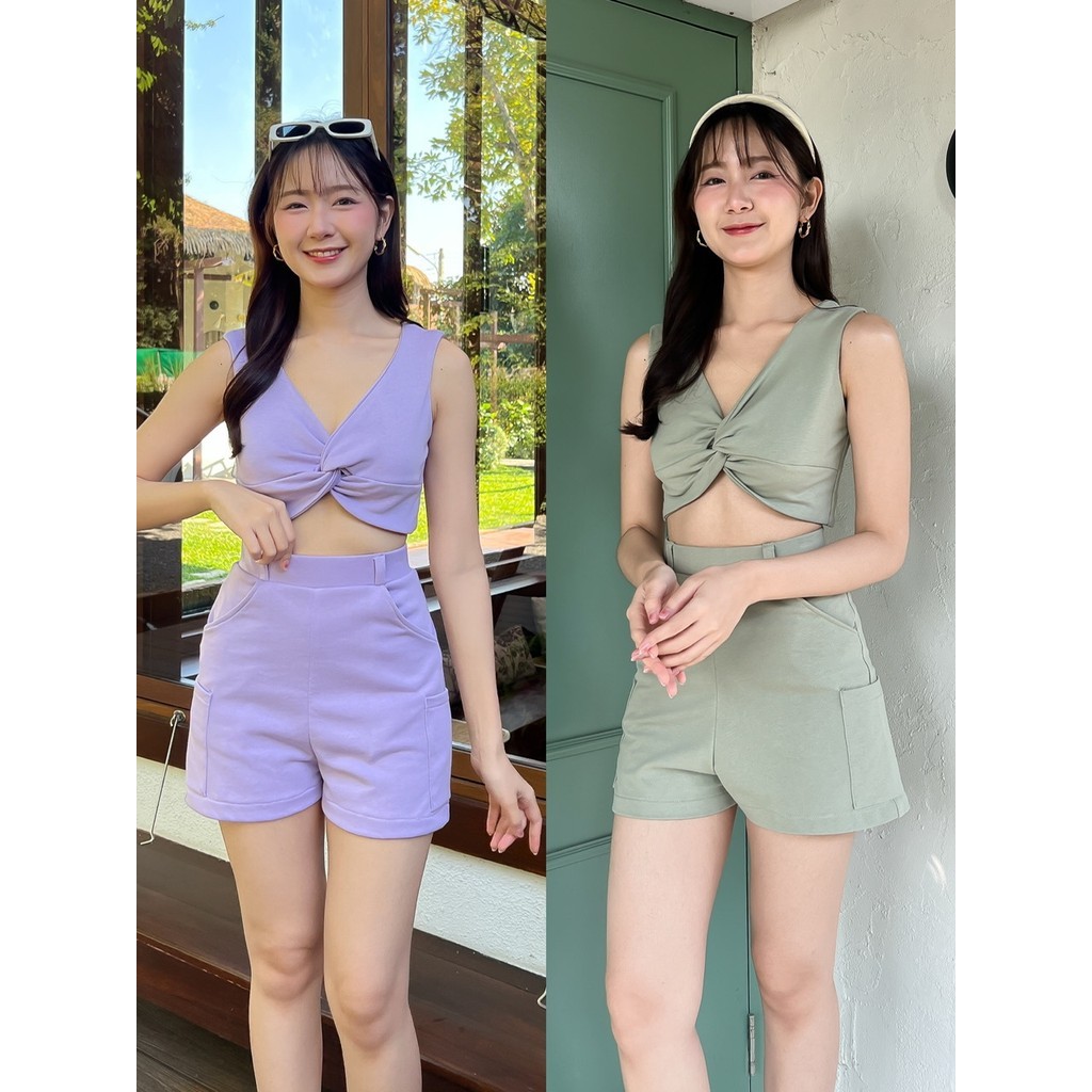 Ramsita Pamela Set Quần Short Crop Top