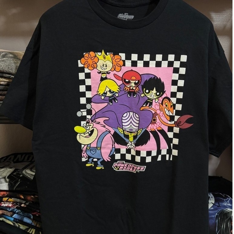 Authentic The Powerpuff Girls Áo thun hoạt hình đã qua sử dụng Tình trạng tốt
