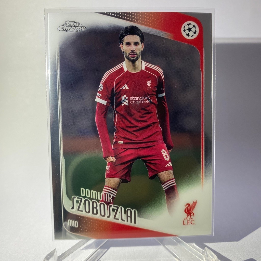 Thẻ bóng đá DOMINIK SZOBOSZLAI LIVERPOOL TOPPS CHROME 2026 No.78