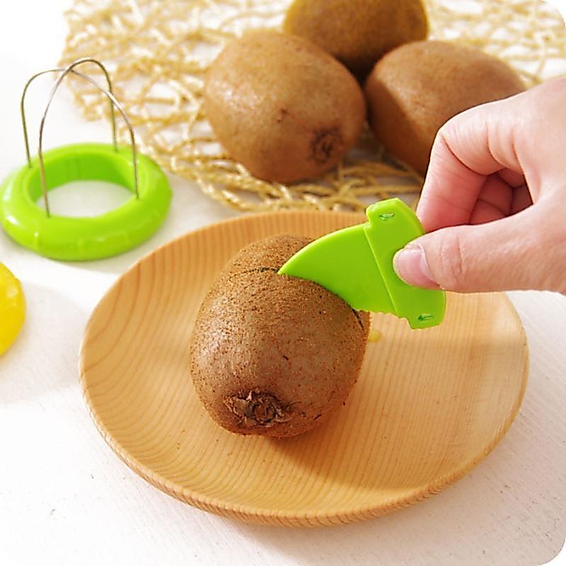 Newsmallbrains Kiwi Peeler Chuyên nghiệp Kiwi Cutter Kiwi Tool 2 trong 1 Thép không gỉ Kiwi Fruit Pe