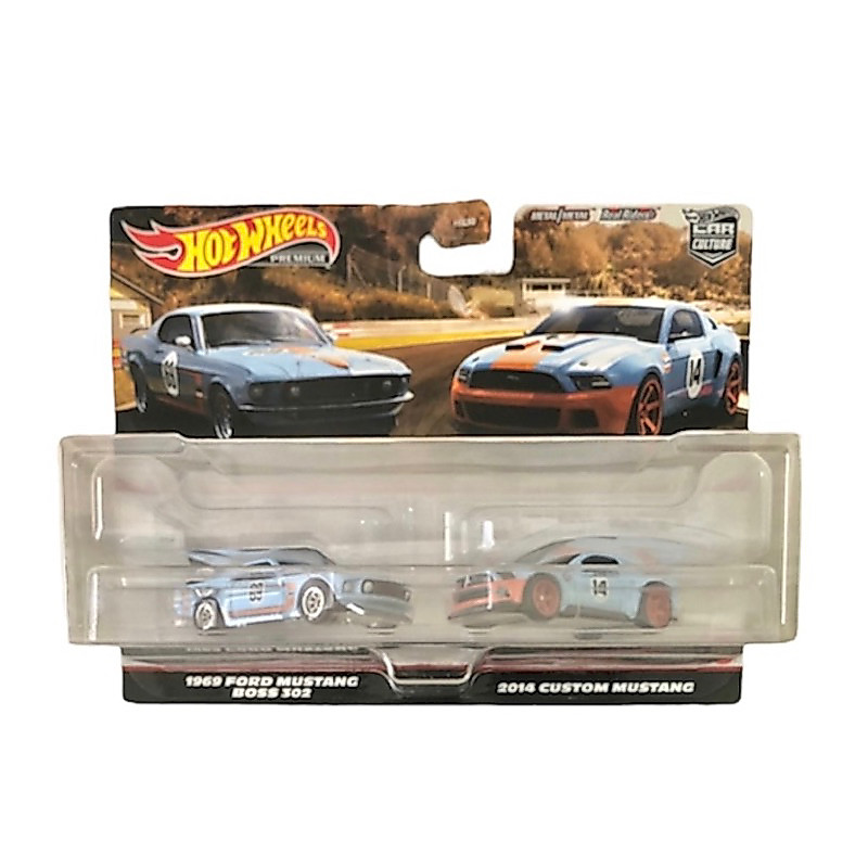 Hot Wheels Car Culture 1969 Ford Mustang Boss 302 + 2014 Custom Mustang