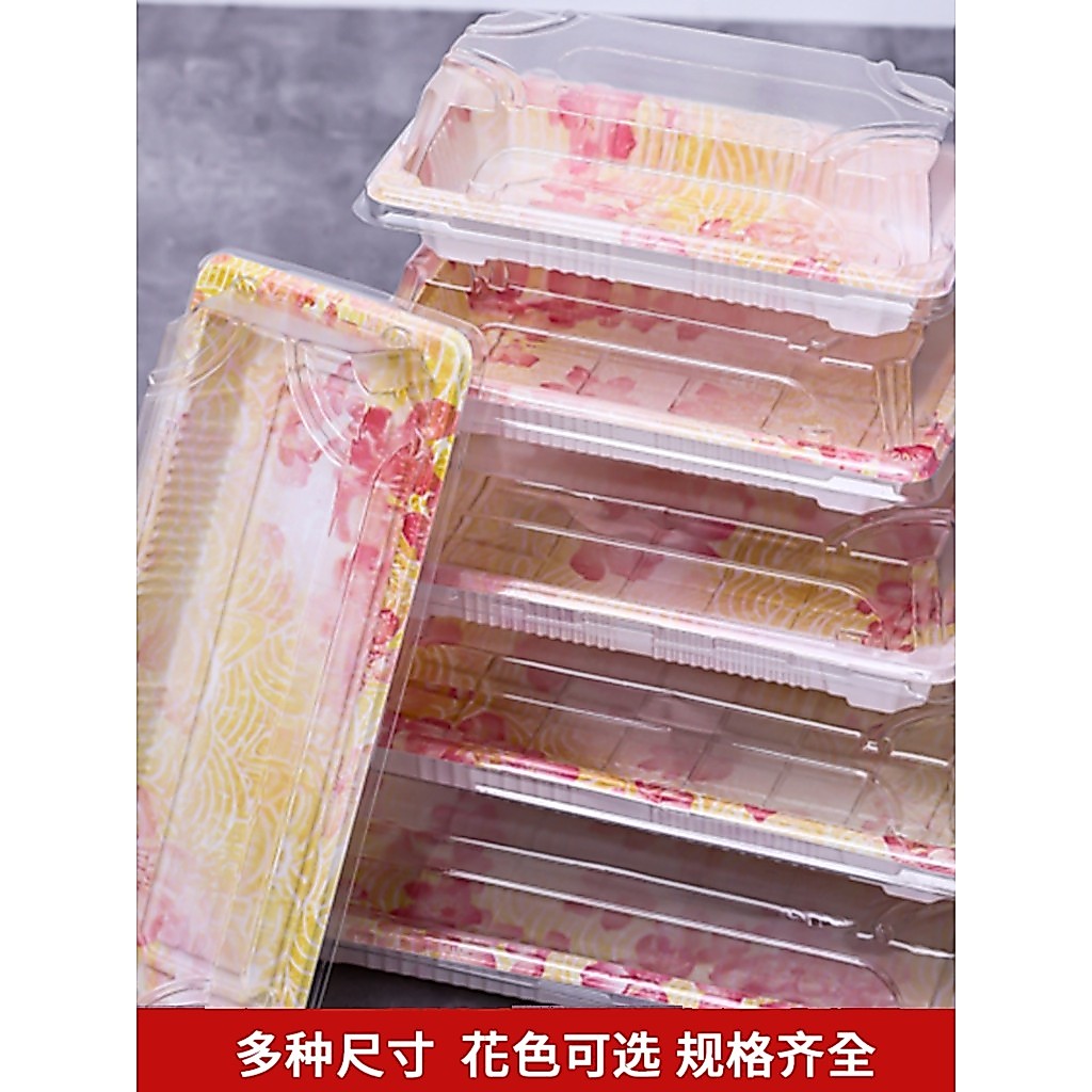 Nắp Cao Dùng Một Lần Hộp Sushi Nhật Bản Thực Phẩm Thương Mại Cá Hồi Ngoài Hộp Bán Sashimi Sashimi Sa
