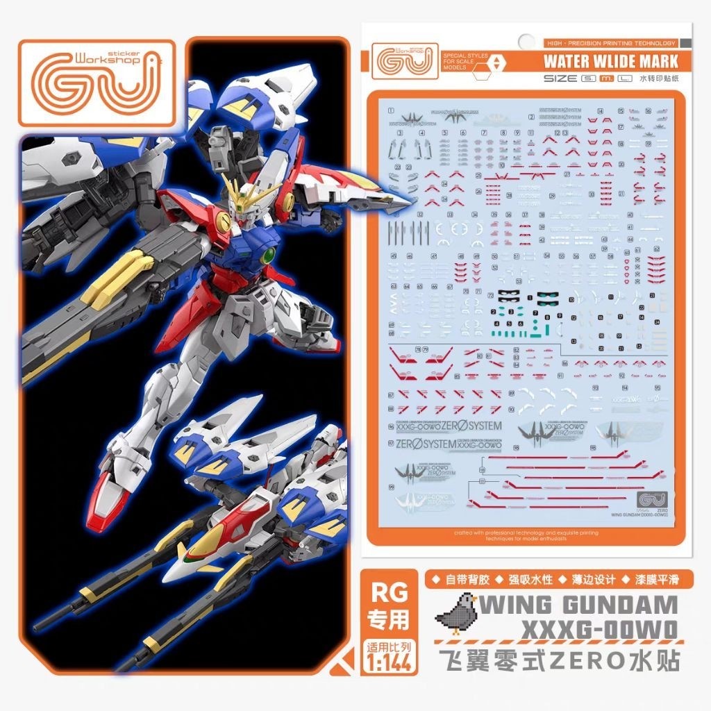 RG Wing Gundam Zero [Đề can nước GUGU]
