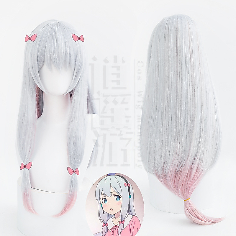 Xiaoyaoyou Giáo Viên Eromann Và Izumi Sagiri cos Tóc Giả Mô Phỏng Da Đầu Người Màu Hỗn Hợp Chuyển Đổ