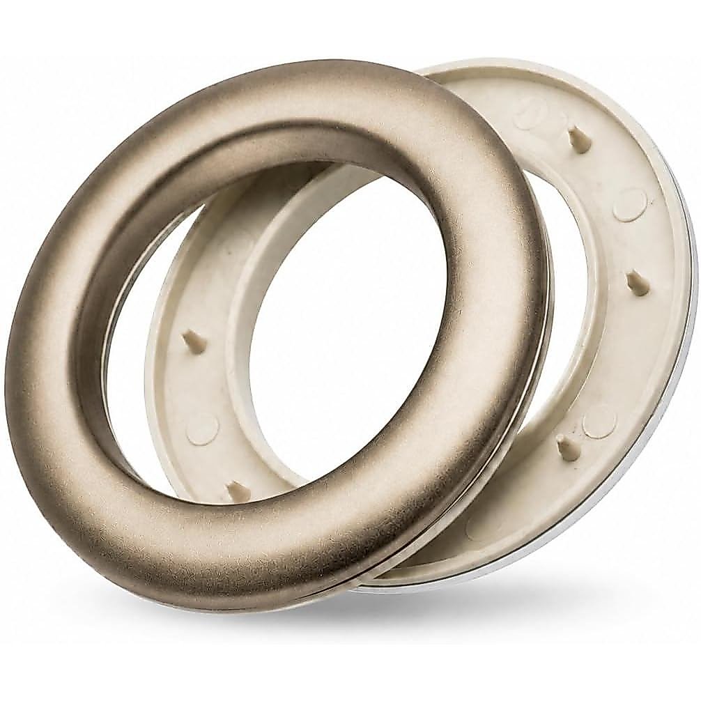 CRAFTMEMORE Curtain Grommets 1-9/16” (40mm) Inner Diameter Plastic Curtain Rings, Clip on Eyelet Rin