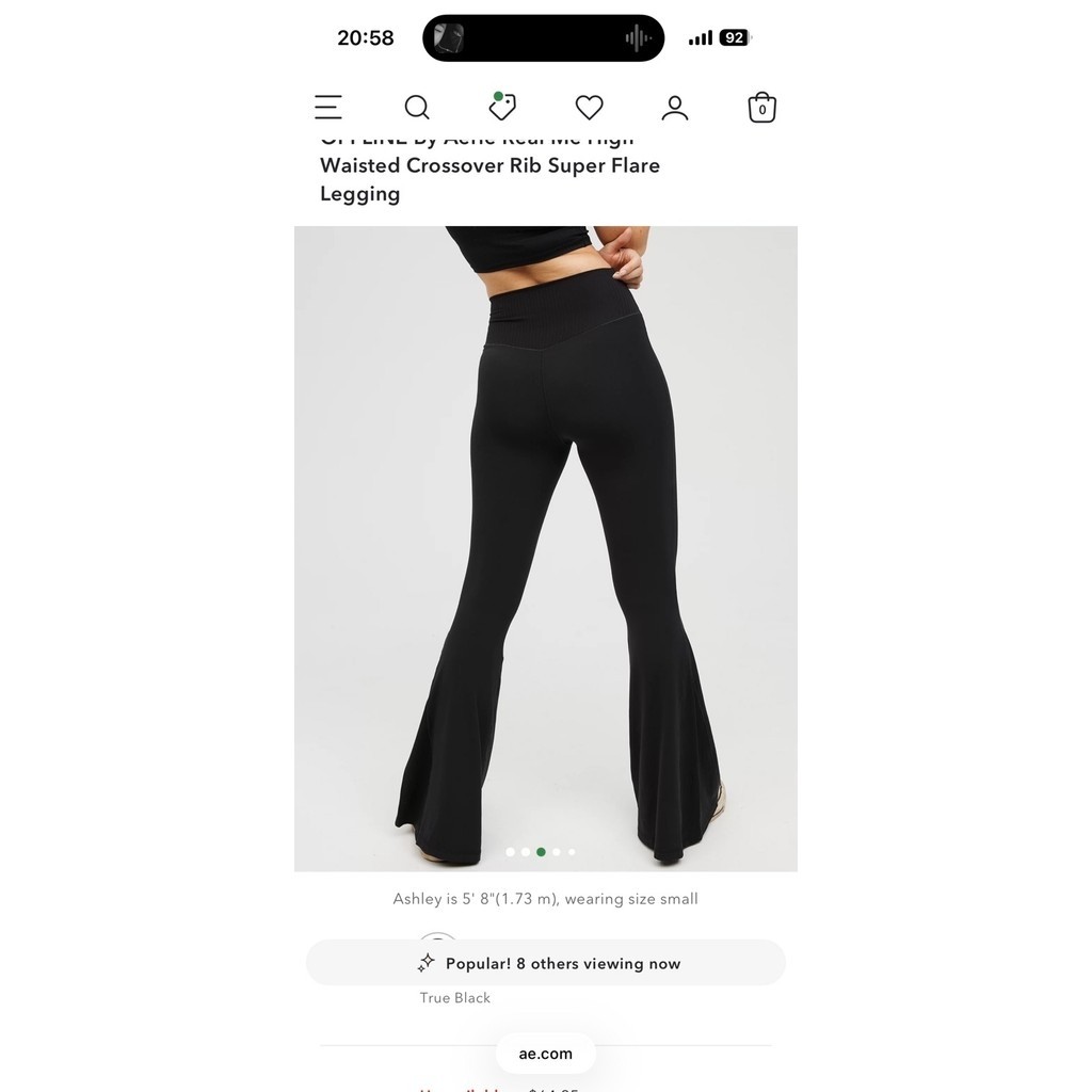 OFFLINE By Aerie Real Me Cao Cấp Crossover Rib Super Flare Legging [22] 32