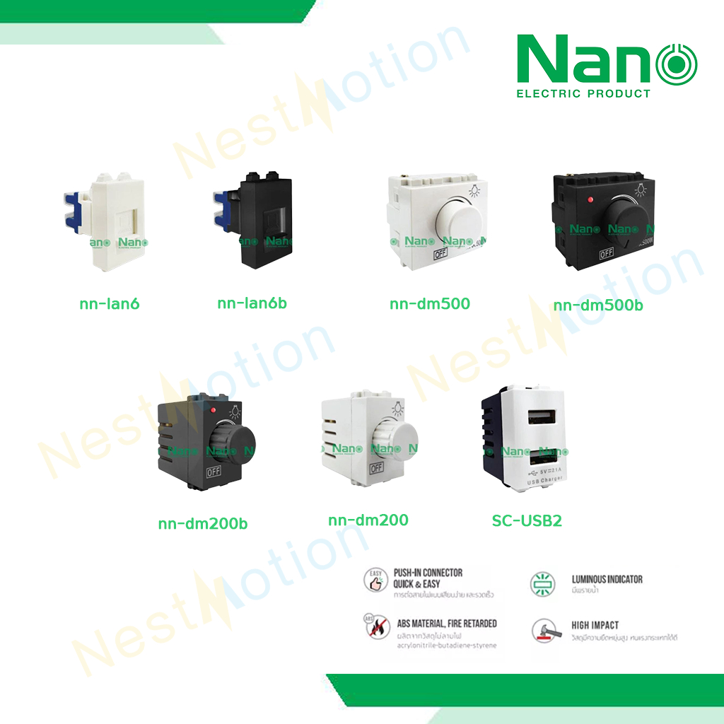 Bộ sạc ổ cắm máy tính Nano NN-DM200 / NN-DM500 / NN-DM200B / NN-DM500B / NN-LAN6B / NN-LAN6 / SC-USB