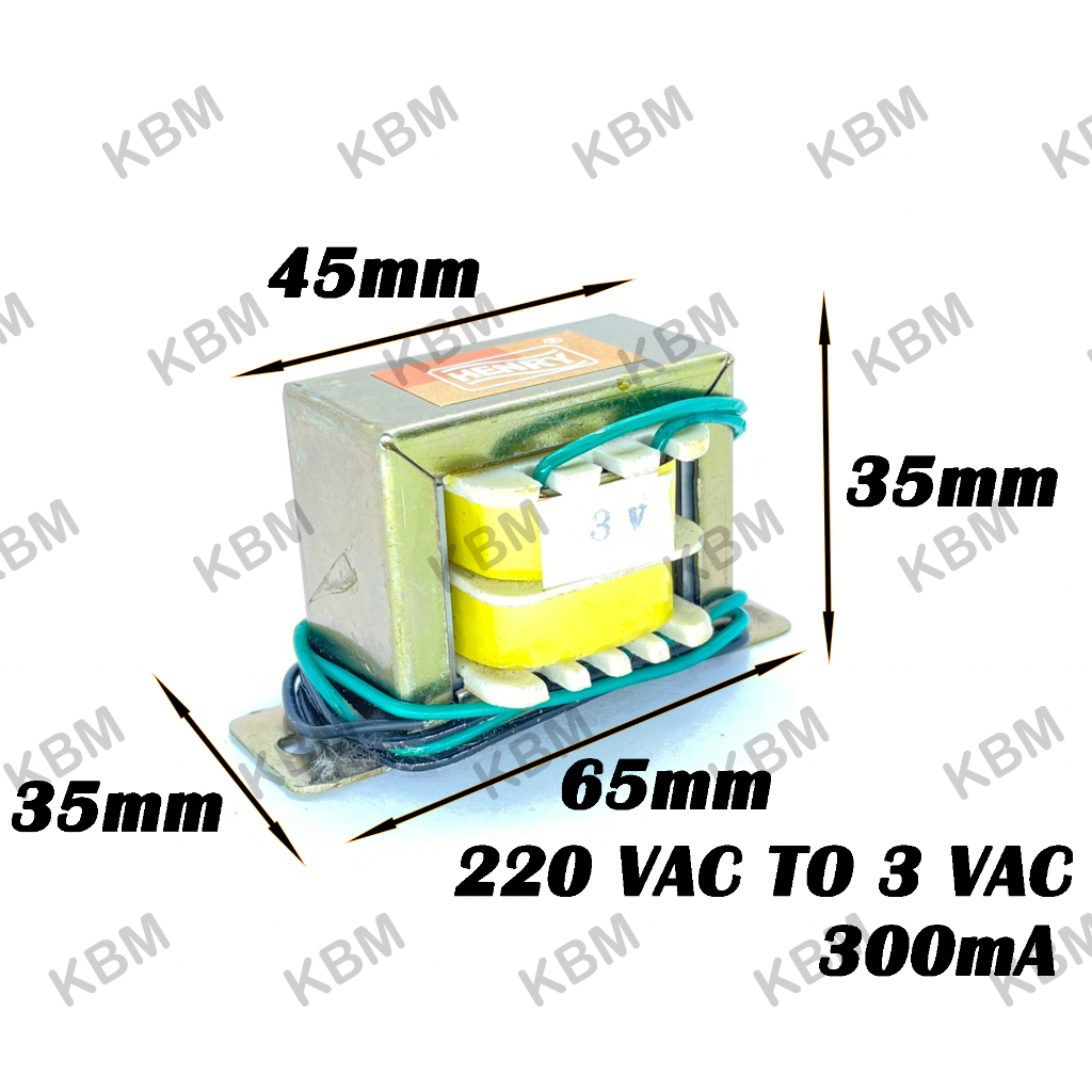 Đầu vào biến áp 220VAC Đầu ra 3VAC 9VAC 15VAC 18VAC 18-0-18VAC 24-0-24VAC 300mA