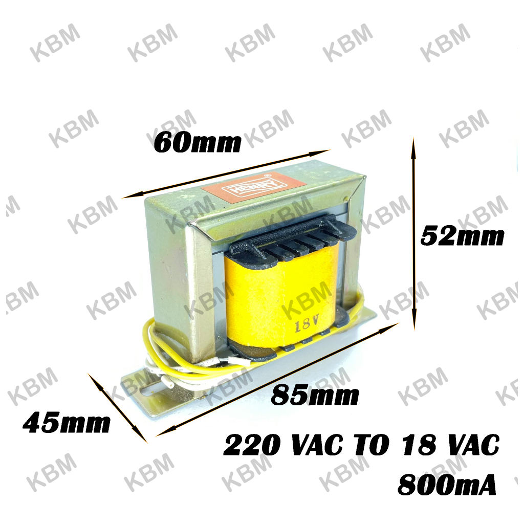 Đầu vào biến áp 220VAC Đầu ra 18VAC 18-0-18VAC 22VAC 22-0-22VAC 24VAC 42-0-24VAC 110VAC 800mA