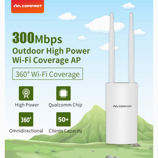 Comfast công suất cao ngoài trời vùng phủ sóng wi-fi ap tốc độ 300mbps bộ lặp 2.4g 500mw 2 * 5dbi ăng-ten ngoài trạm gốc wifi cf-ew71