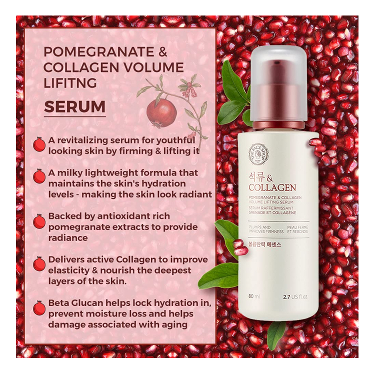 Serum Chiết Xuất Lựu Và Collagen Làm Săn Chắc Da THE FACE SHOP 80ml