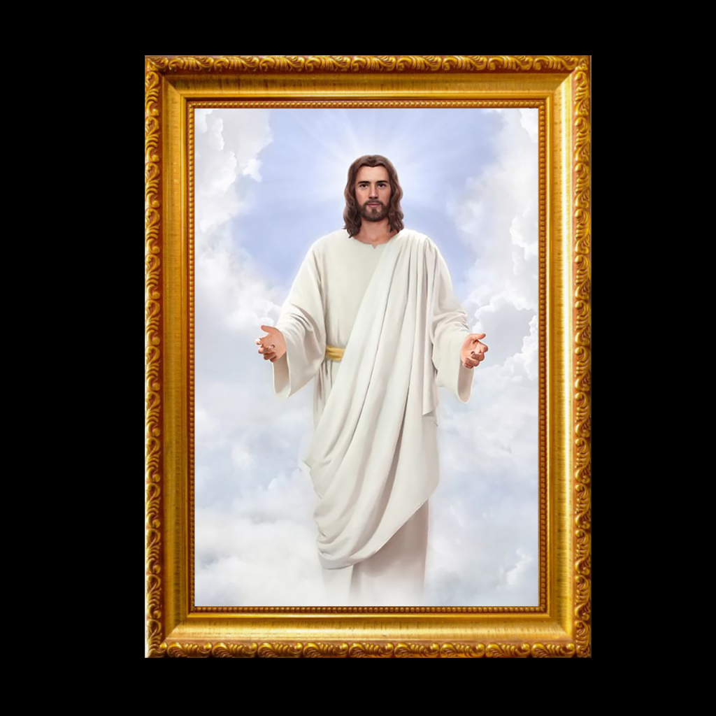 Chúa Giêsu Kitô God Heaven Of Him Ảnh Kích Thước A6 Sắc Nét Có Khung