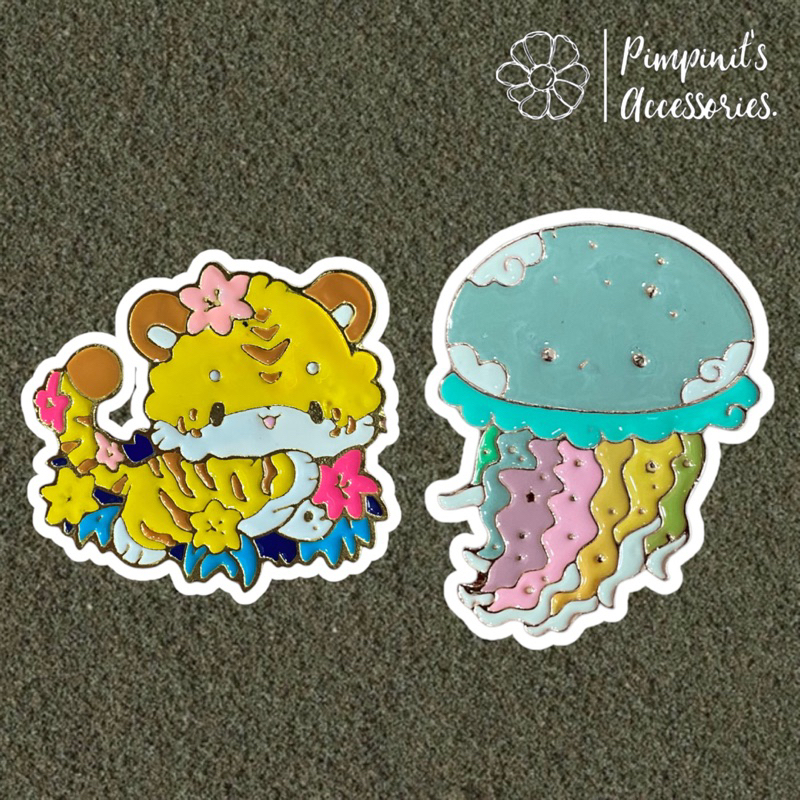 Shop: Bộ trâm cài TIGER và JELLYFISH | & Bộ Pin Men.