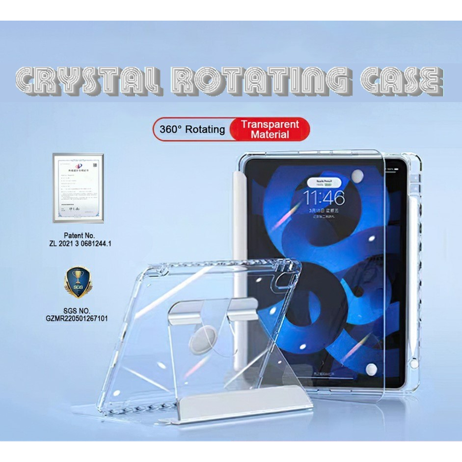 Bao Da Máy Tính Bảng Xoay 360 Độ Cho iPad Pro 12.9 Pro 11 M2 iPad Air 3 4 5 Pro 10.5 / 7th 8th 9th 10th gen iPad 10.2 9.7 2023 Ốp