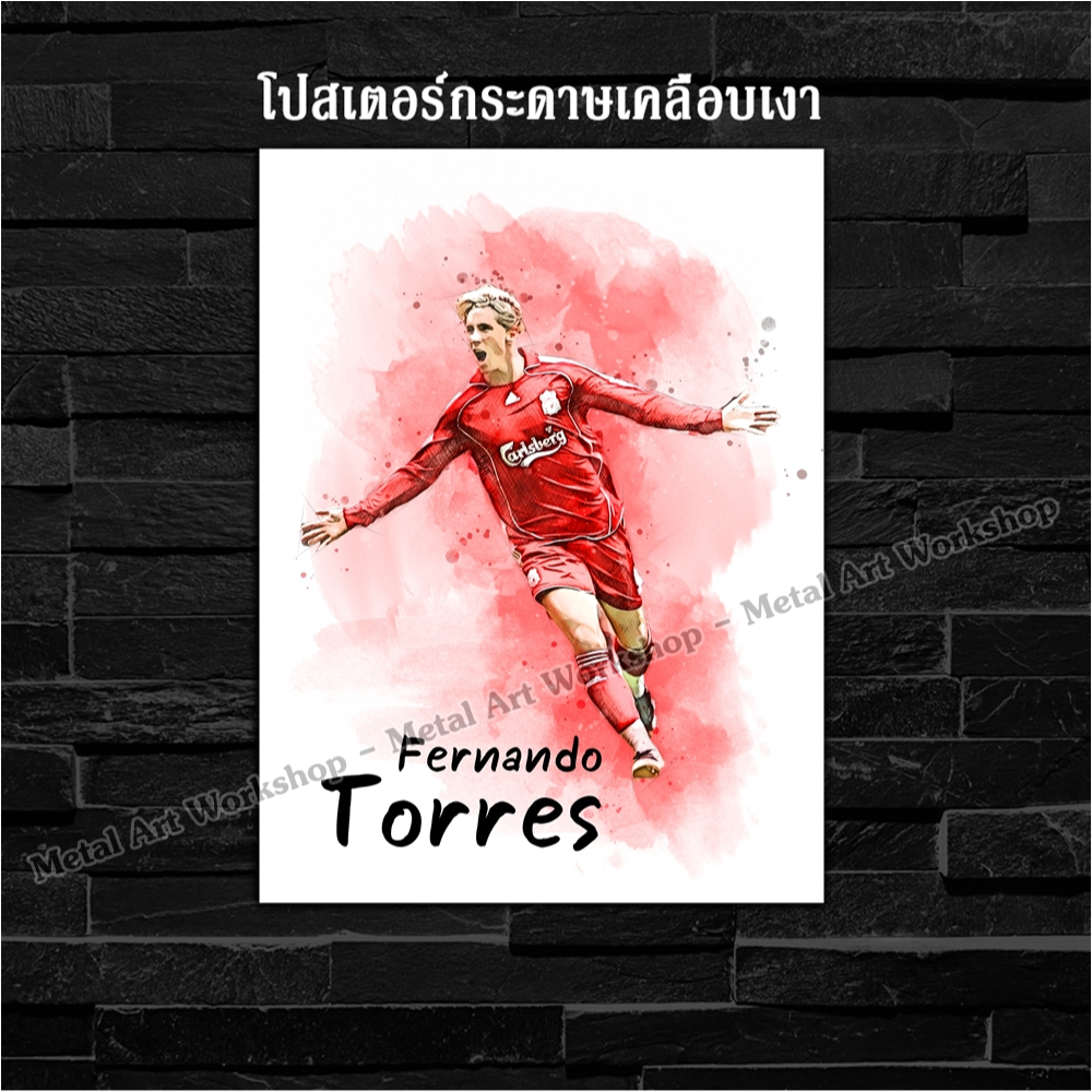 Poster trang trí tường in trên giấy ảnh Fernando Torres Liverpool Legend