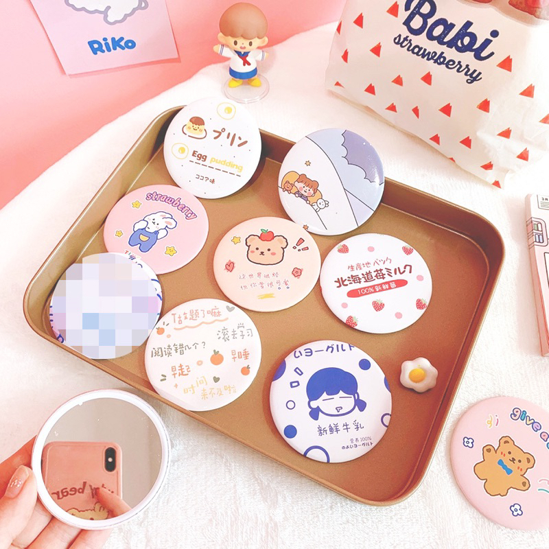 ✅1PC Gương Cầm Tay COD, Dễ Sử Dụng, Dễ Sử Dụng, Nhẹ, Dễ Mang Theo, Hoa Văn Dễ Thương Và Tươi Sáng. Gương Cầm Tay