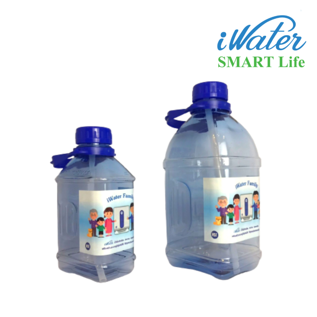 IWater / JAPIN (Sản phẩm nhập khẩu) Chai Hình vuông Kích thước 1 Lít / 2 Lít / iWater