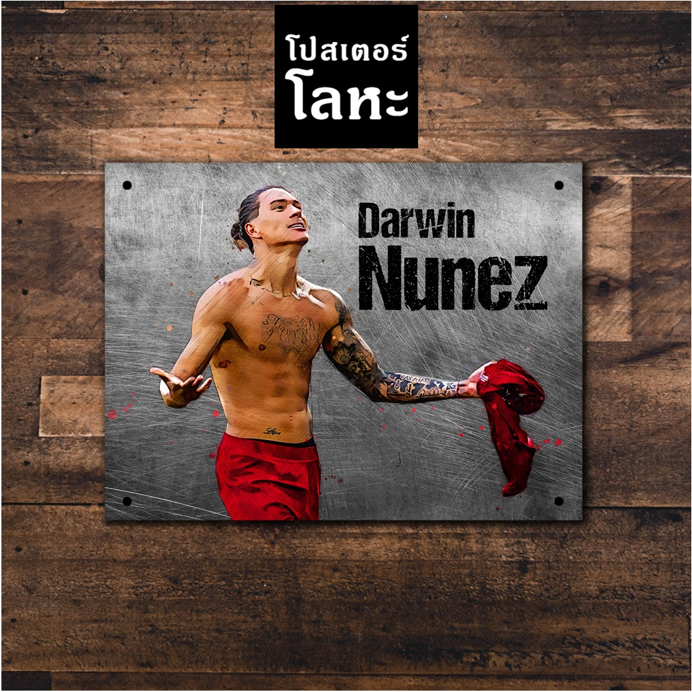 Darwin Nunez Liverpool Metal Poster Steel Sign Screening Footballer