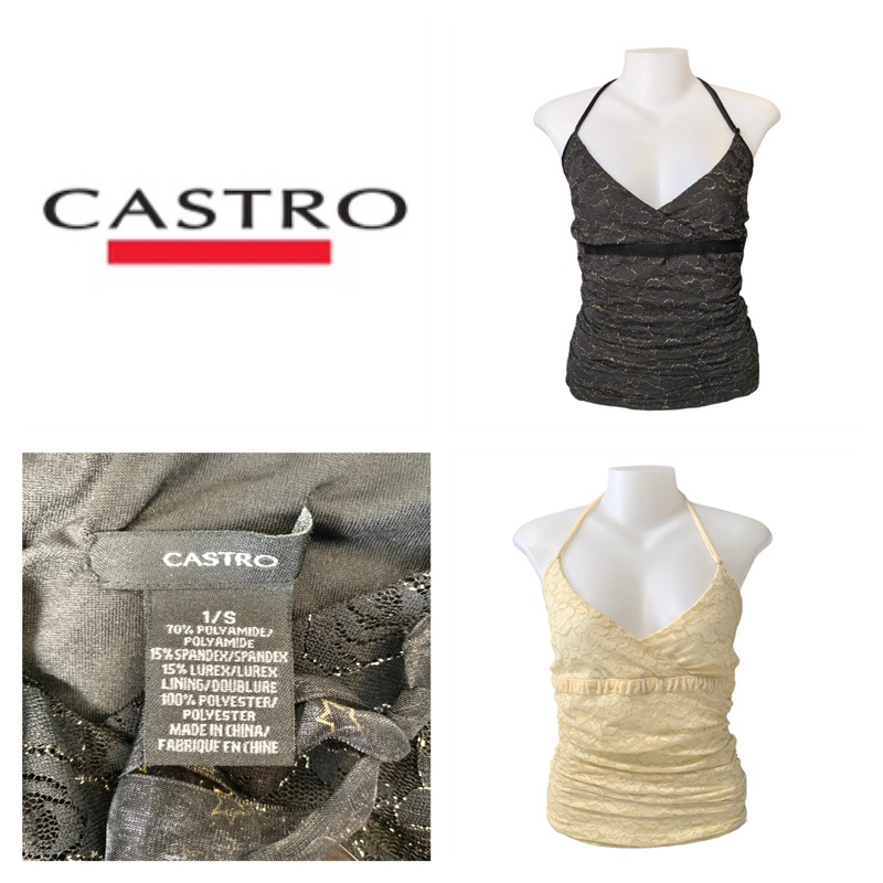 Castro (Castro) GC14 Dây Top Mở Lưng Nữ Họa Tiết Hoa Hồng Vải