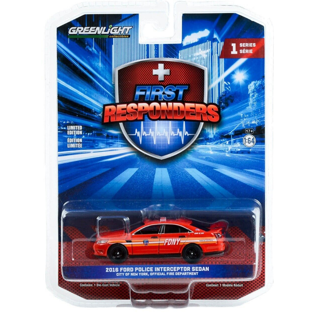 Greenlight 1 / 64 Câu trả lời đầu tiên Series 1 - 2016 Ford Police Interceptor Sedan 67040-C