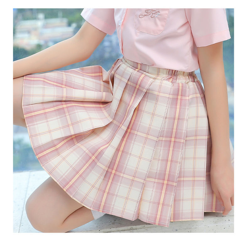 Chân Váy Xếp Ly Lưng Cao Phong Cách Nhật Bản Thời Trang Mùa Hè Cho Bé Gái