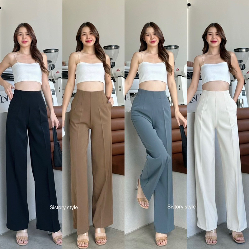Quần lưng cao cơ bản Norah