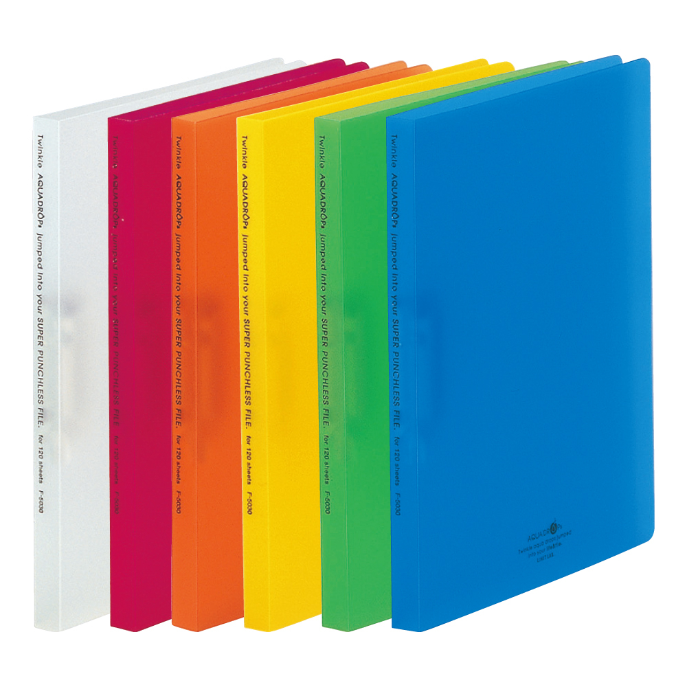 LIHIT Aqua Drops Super Punchless File A4 (Clip File) F-5030