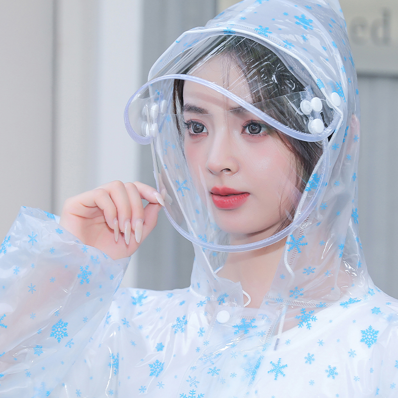 Bộ áo mưa di động Eliya Họa tiết dễ thương có thể đeo bởi cả nam và nữ.