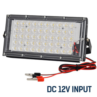 Đèn led spotlight spotlight spotlight led 50w 100w dc12v có kẹp pin đèn trắng ip66 đèn trắng làm việc
