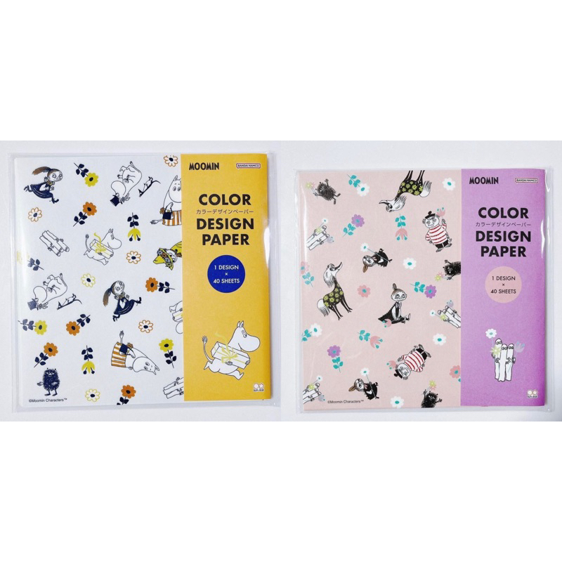 Giấy thiết kế màu Moomin và bạn bè từ Valley Nhật Bản