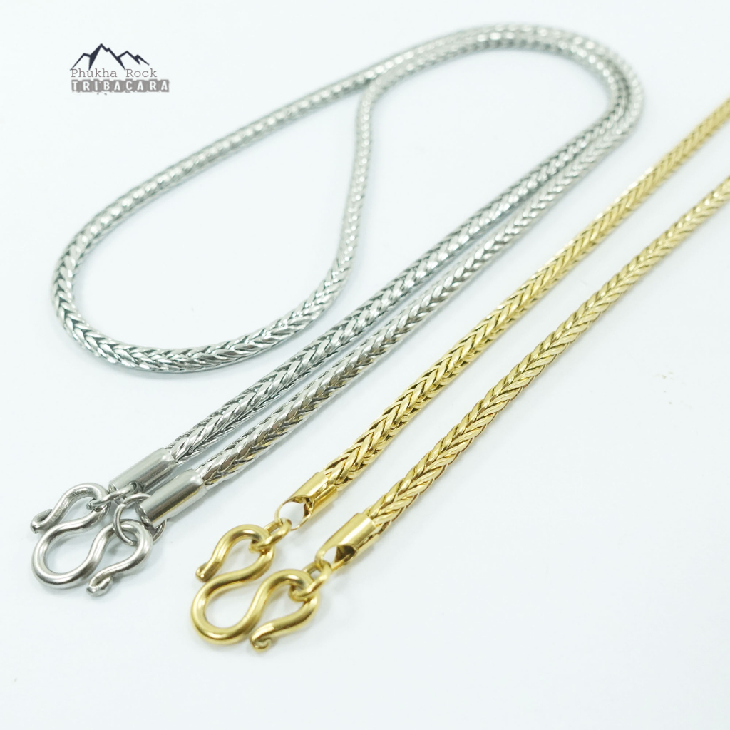 U95 Bện Họa Tiết Tám Mảnh Kích Thước 3.5-4 Mm Chiều Dài 26 Inch Vòng Cổ Bùa Hộ Mệnh Mặt Dây Chuyền T