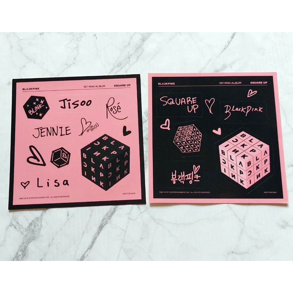 Blackpink Bán riêng POB Nhãn dán từ YG Select BLACK PINK Album-SQUARE UP Kpop Sticker DDU-DU
