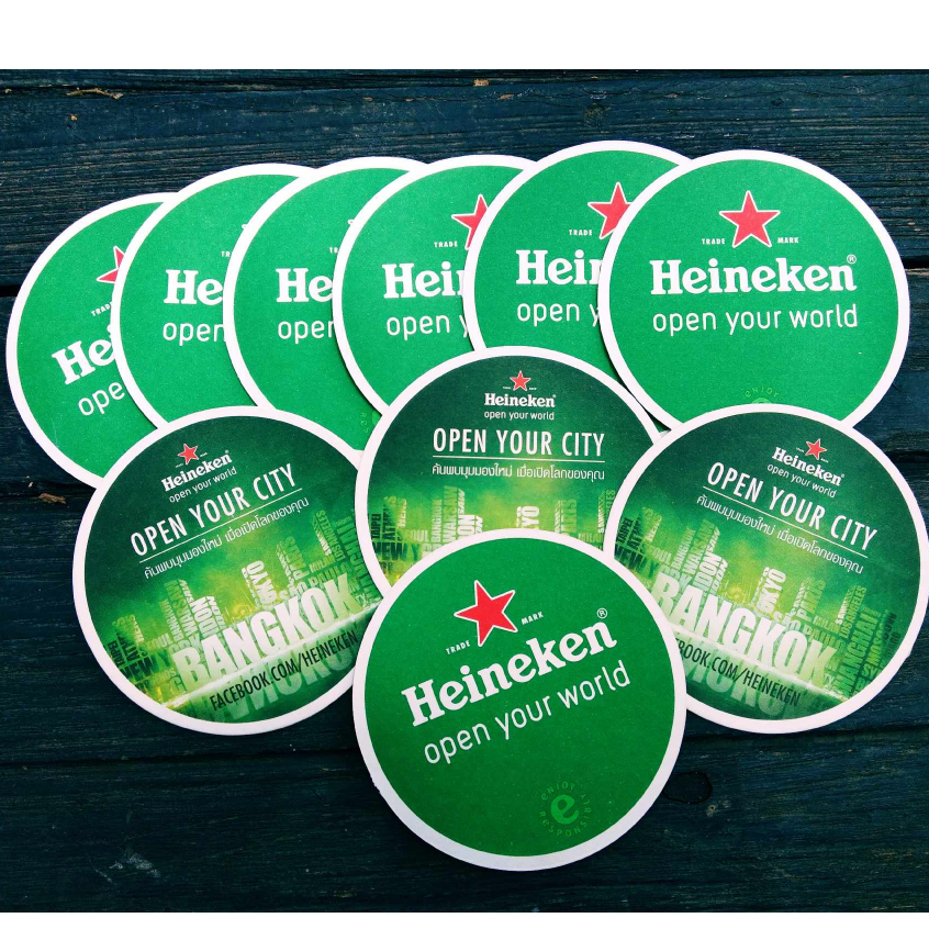 Đế lót ly tròn Heineken