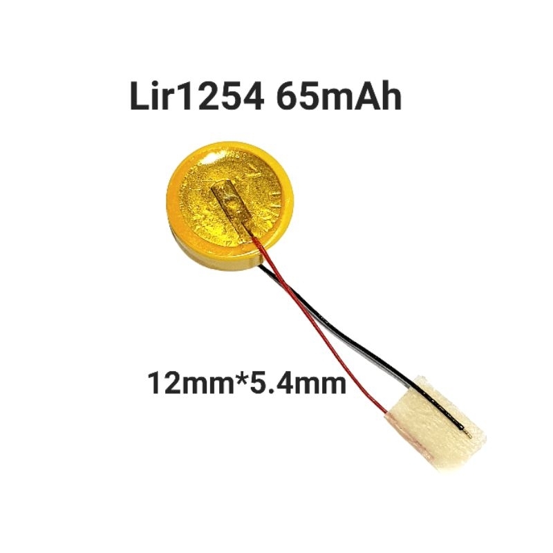 ❈ ่ 🍎 LIR1254 Cp1254 65mAh Nút sạc Pin 3.6V Điện tử Lithium Chính hãng BluetoothTWS ❈ ่