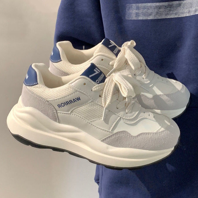 Giày Nữ Mùa Xuân 2024 Nền Tảng Mới Giày Thể Thao Cổ Điển Nhẹ Tập Thể Dục