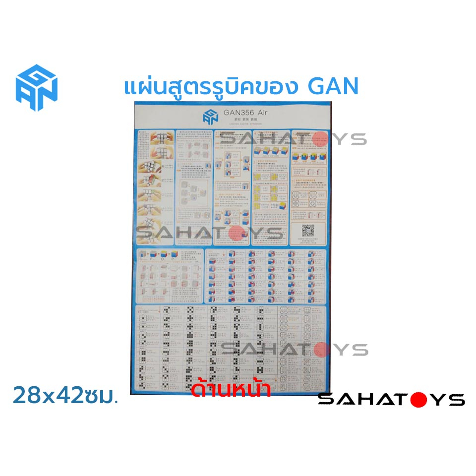 Khối Rubik 3x3 GAN F2L OLL PLL là tiếng Trung + tiếng Anh.