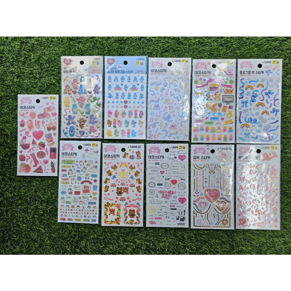 Daiso Hàn Quốc Nhãn Dán Khung Thẻ Trang Trí Hàn Quốc