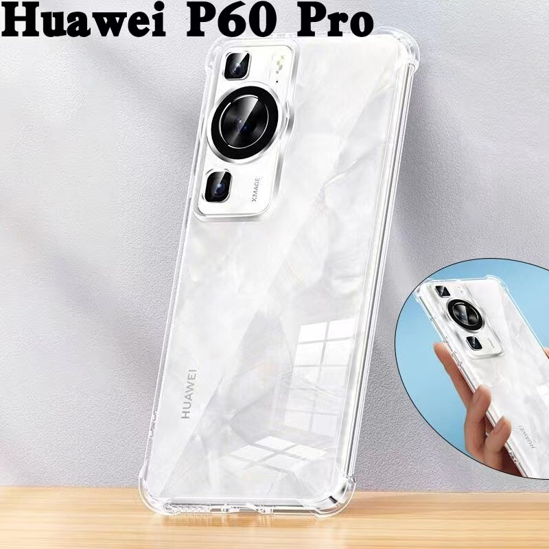 Ốp lưng P60 Pro Model Clear Tpu Vỏ Camera chống sốc Huawei P60 Pro / Huawei P60