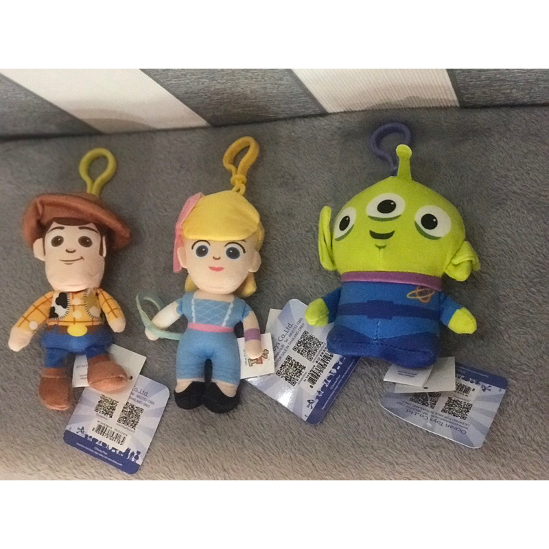 TOY STORY Móc khóa Kích thước đích thực 4 inch Woody Boppy Po Peep Alien