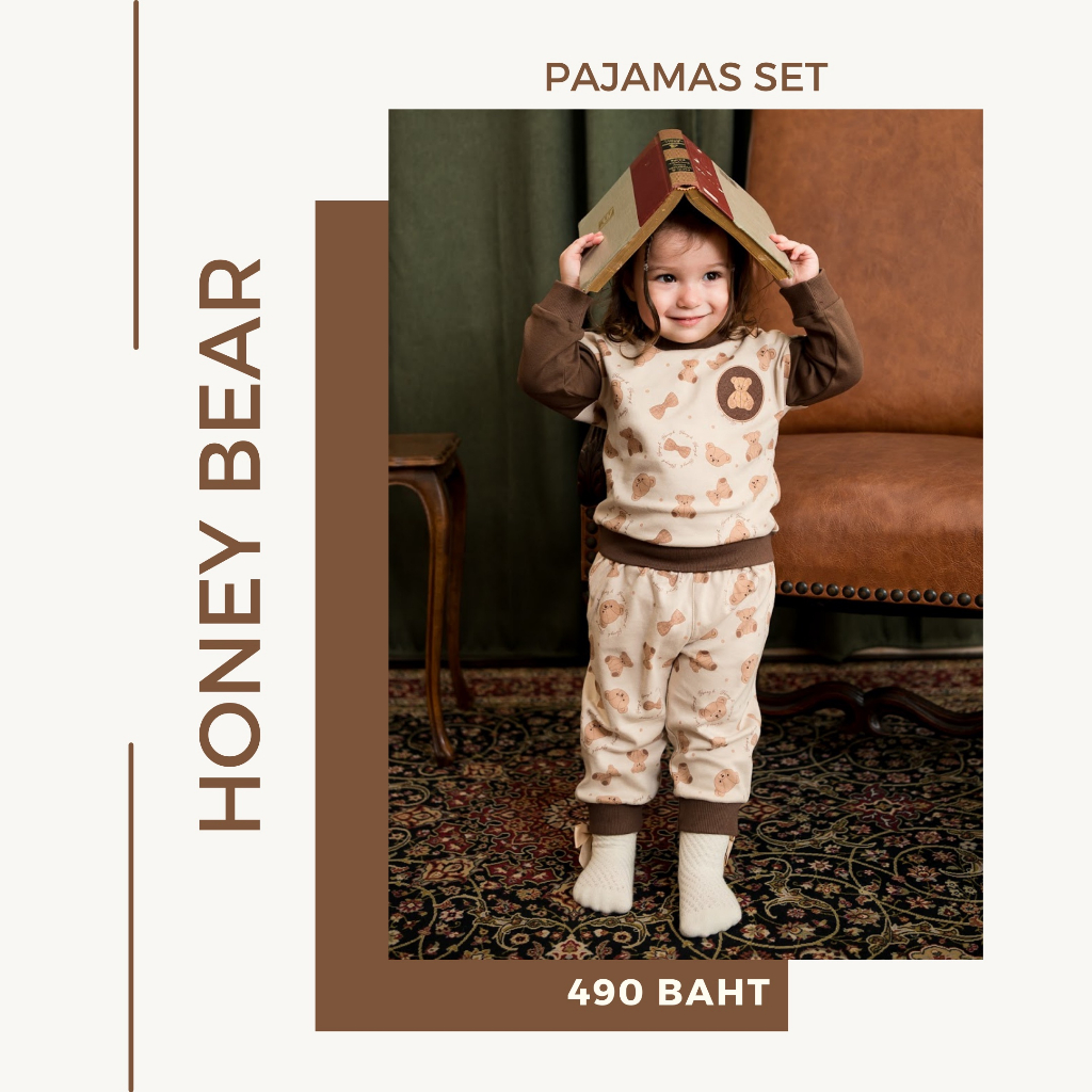 Họa tiết bộ đồ ngủ HoneyH Honey Bear 23