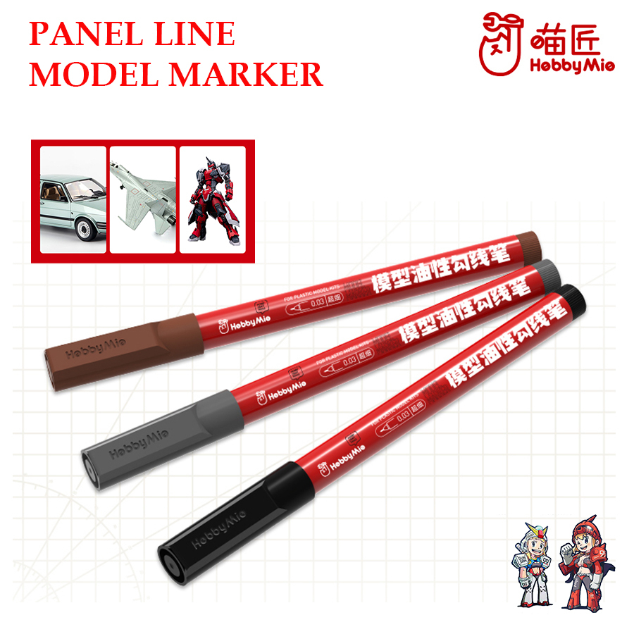 [HOBBY MIO] ULTRA FINE TIP PANEL LINE MODEL MARKER PEN Gundam