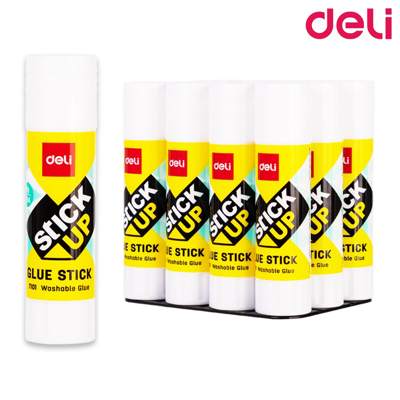 Deli Glue Stick Portable PVA Model Size 9 / 15 / 21 / 36 Gram (Gói 12 que) [S24]